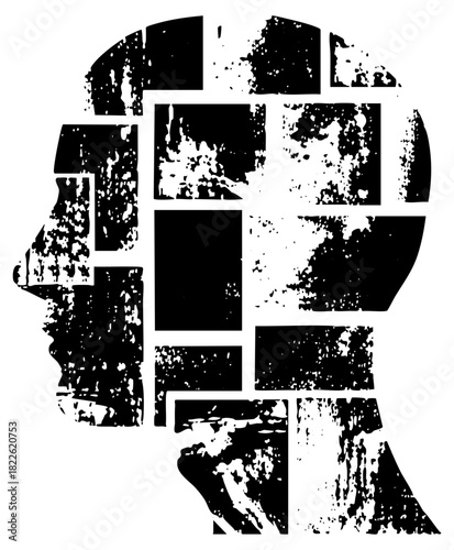 Face Portrait Constructs Geometric Design