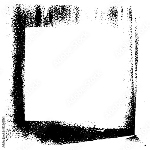 Grunge frame defines distressed texture for graphic design