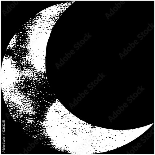 Moon Shines in Night Sky