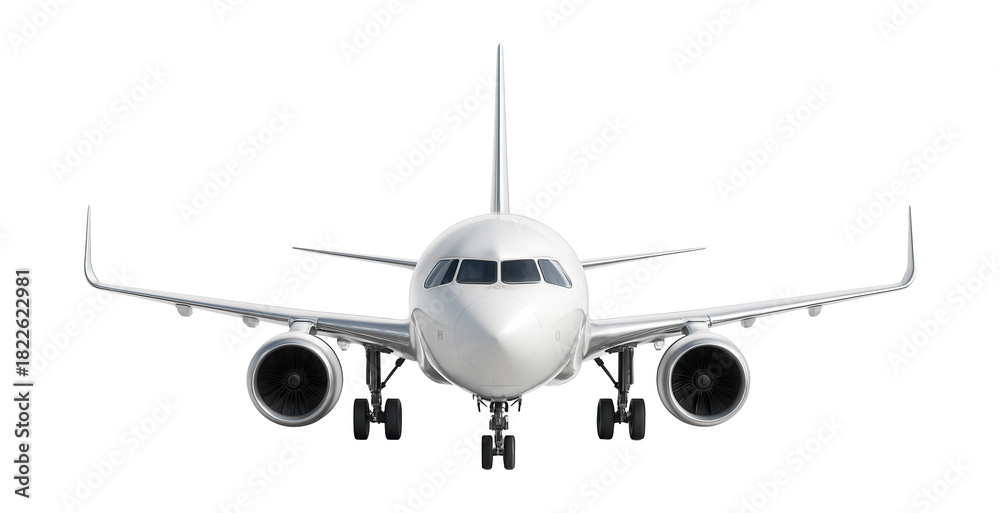 Naklejka premium Compact short-haul jet featuring low-drag winglets and streamlined design.