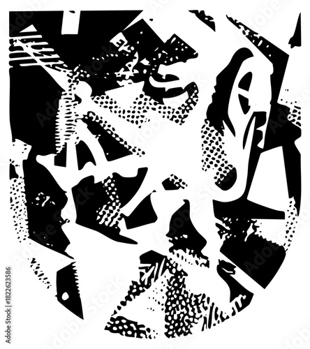 Abstract Face Explores Expressionism in Graphic Design