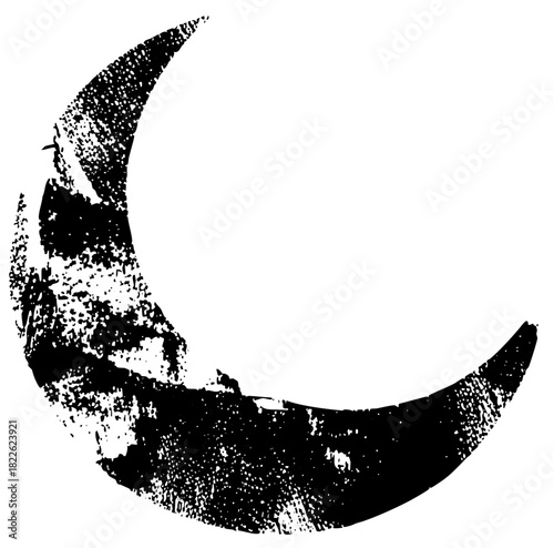 Moon Illustrates Texture in Nighttime Sky