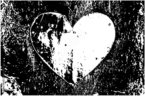 Broken Heart Reveals Damage Grunge Texture