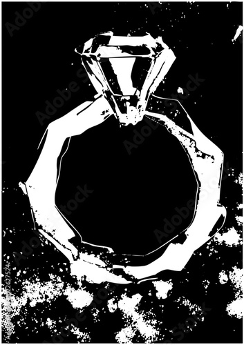 Diamond ring sparkles in engagement proposal