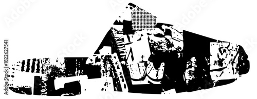 Shoe print reveals evidence at a crime scene