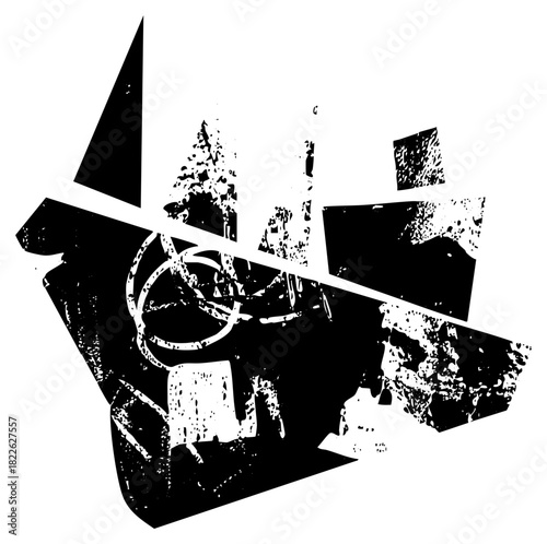 Abstract Shapes Compose Dynamic Composition for Graphic Design