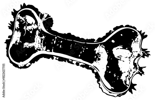 Dog bone texture in a playful pet illustration