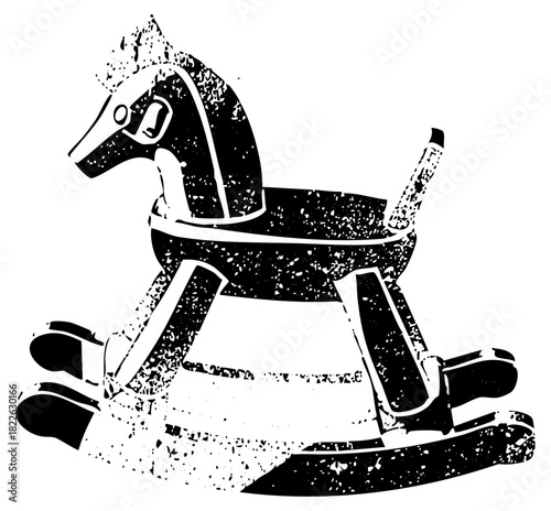 Rocking horse presents vintage charm in a nostalgic playroom