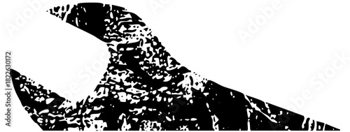 Arrow points forward with abstract texture for directional concepts