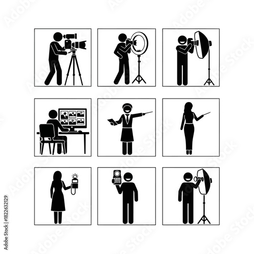 Diverse Roles in Film and Media Production - A Pictorial Representation.