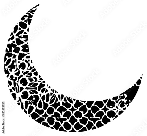 moon mosaic texture in nighttime sky