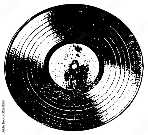 Vinyl record texture in illustration