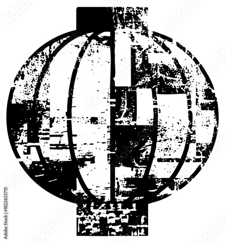 Abstract Symbol Disrupts Circle Texture