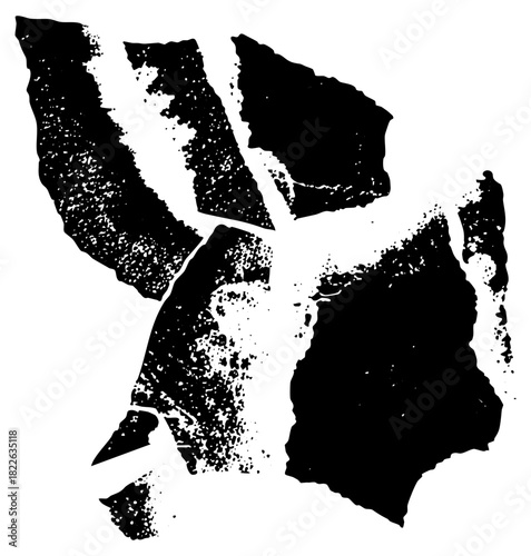 Broken glass shatters dramatically in a destructive scene