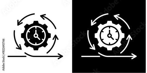 Agile Methodology  Icon Set White Style Collection
