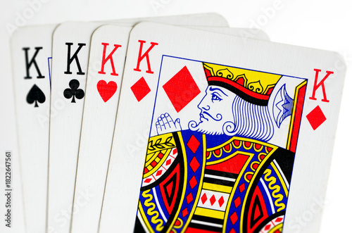 Tableau sur toile King cards isolated on white background