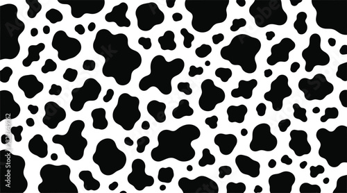 Black and white cow pattern background for design and creative projects