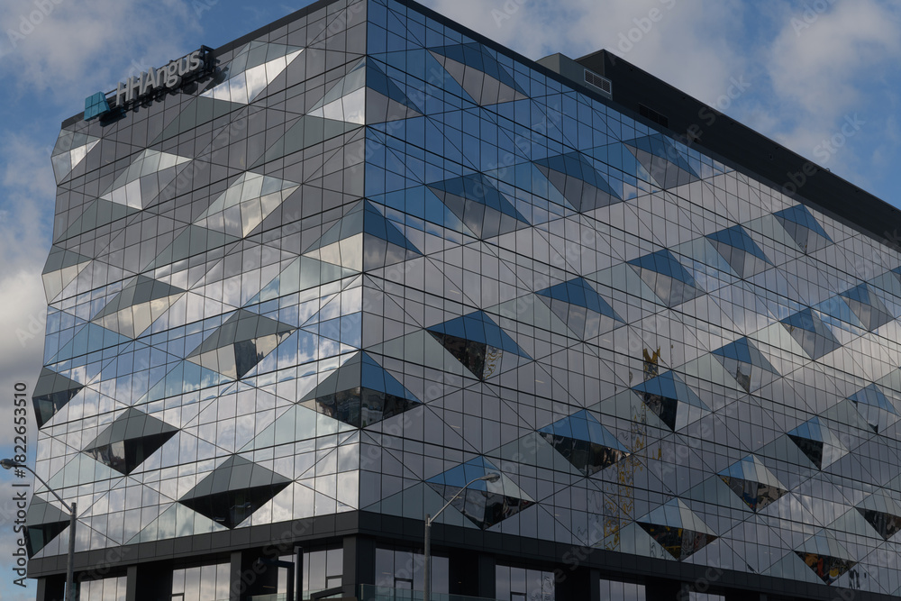 Fototapeta premium exterior of H.H. Angus and Associates Ltd (engineering consultant) building located at 1176 Eglinton Av E, Toronto