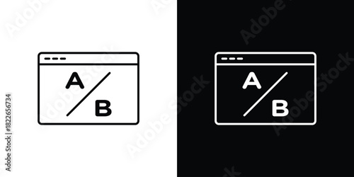 A B test icons Vector Logo Template Illustration Design