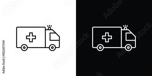 Ambulance icons Vector Logo Template Illustration Design