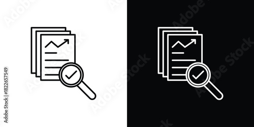 Analytics report icons Vector Logo Template Illustration Design