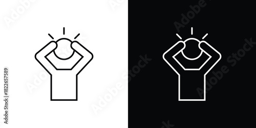 Anxiety icons Vector Logo Template Illustration Design