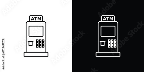 Atm icons Vector Logo Template Illustration Design
