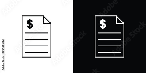 Bank statement icons Vector Logo Template Illustration Design