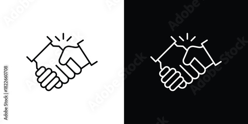 Business deal icons Vector Logo Template Illustration Design