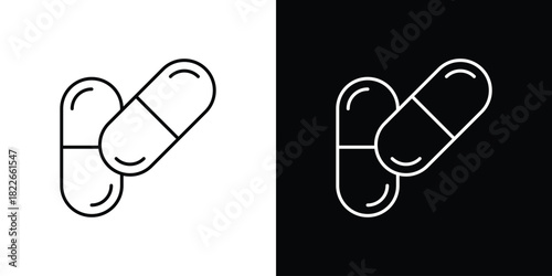 Capsule icons Vector Logo Template Illustration Design