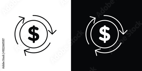 Cash flow icons Vector Logo Template Illustration Design