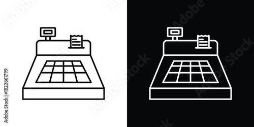 Cash register icons Vector Logo Template Illustration Design