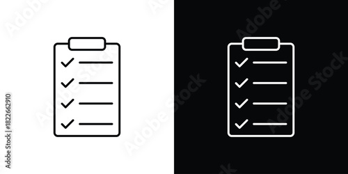 Clipboard check icons Vector Logo Template Illustration Design