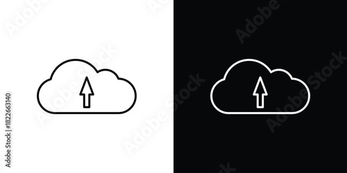 Cloud upload icons Vector Logo Template Illustration Design