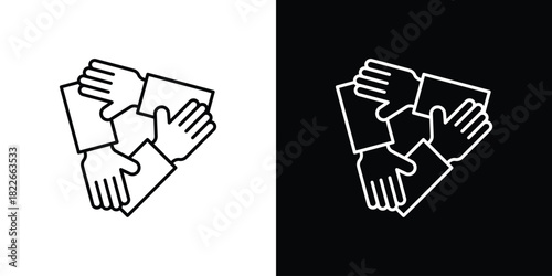 Collaboration icons Vector Logo Template Illustration Design