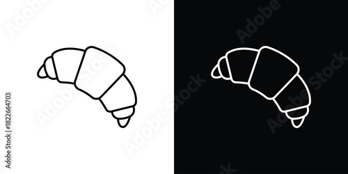 Croissant icons Vector Logo Template Illustration Design