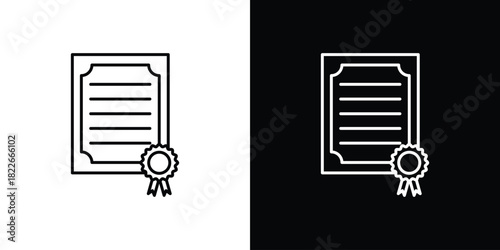 Diploma icons Vector Logo Template Illustration Design
