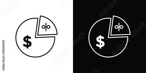Dividend icons Vector Logo Template Illustration Design