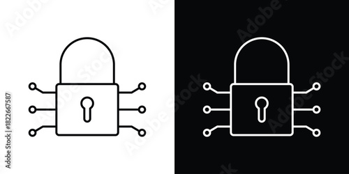 Encryption icons Vector Logo Template Illustration Design