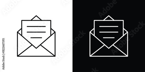 Envelope open icons Vector Logo Template Illustration Design