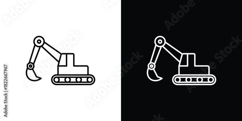 Excavator icons Vector Logo Template Illustration Design