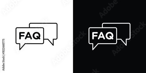 FAQ icons Vector Logo Template Illustration Design