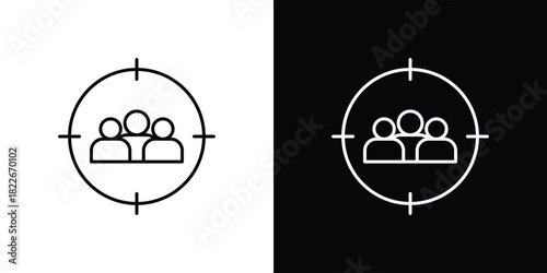 Focus group icons Vector Logo Template Illustration Design
