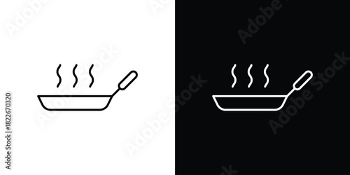Frying pan icons Vector Logo Template Illustration Design