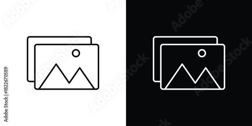 Gallery icons Vector Logo Template Illustration Design