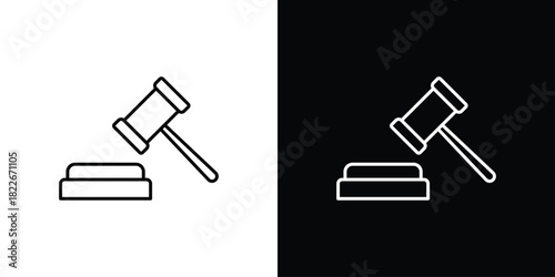 Gavel icons Vector Logo Template Illustration Design