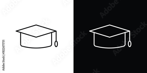 Graduation cap icons Vector Logo Template Illustration Design