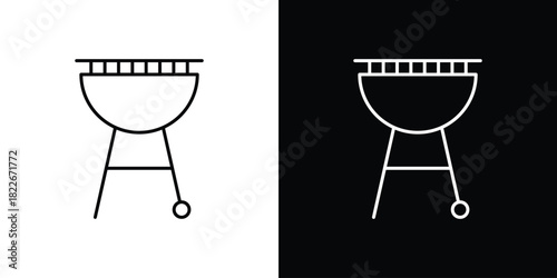 Grill icons Vector Logo Template Illustration Design
