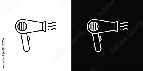 Hair dryer icons Vector Logo Template Illustration Design