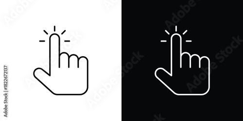 Hand click icons Vector Logo Template Illustration Design